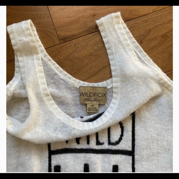Wildfox White Label: White Sweater Knit Tank Top - medium size - Picture 5 of 6